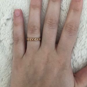 Rose gold heart ring
